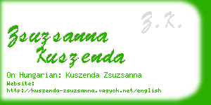 zsuzsanna kuszenda business card